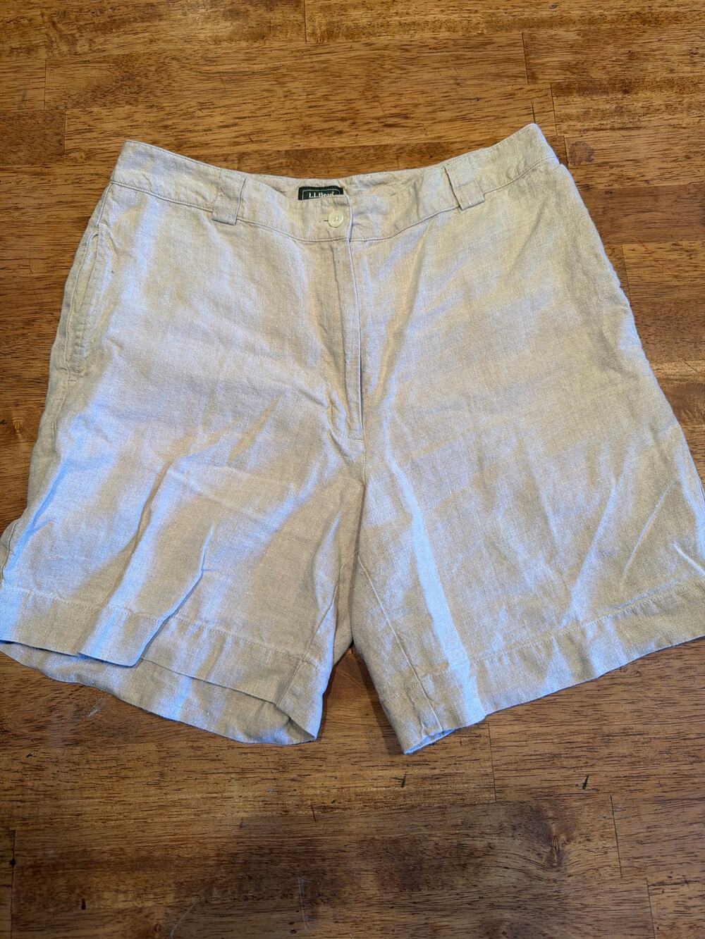 L. L. Bean women's 100% Linen shorts size 10